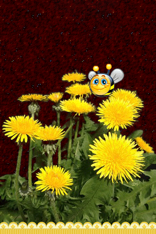  анімація квіти кульбаби бджола