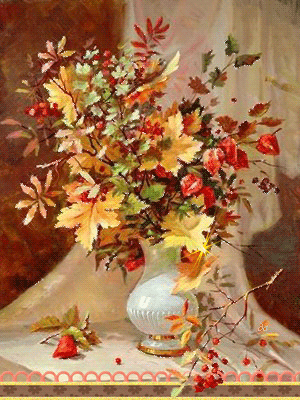 картинка анімація осінь квіти букет