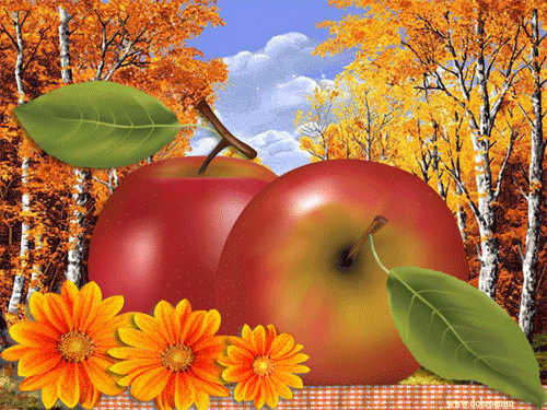 листівка анімація яблука