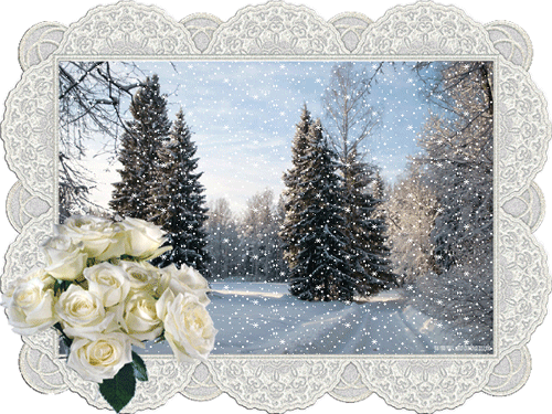 листівка анімація біла зима сніг