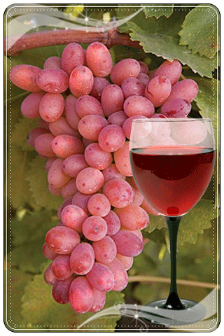 картинка анімація рожевий виноград вино